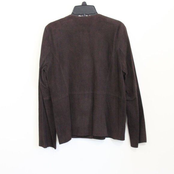 Eileen Fisher Jacket NEW Women Brown Goat Suede Coat medium petite PM - Picture 10 of 15